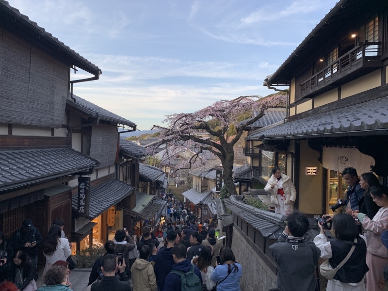 Die Einkaufsstraße vor dem Kiyomizu-dera Tempel in Kyōto