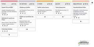 Screenshot Kanban-Board in Moodle