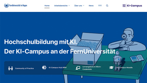 Beispiel für eine Projekt-Website: KI-Campus